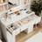 Board Dressing Table With 6 Open Shelves For Bedroom White Efficient Cosmetics Storage
