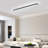 1-Light 48" Modern Rectangle LED Dimmable Flush Mount Ceiling Light With Remote