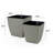 2-Pack Self-watering Planter - Hand Woven Wicker - Thin Square