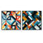 Daejah - Ensemble de 2 collages de formes carrées abstraites-101856992-101856993
