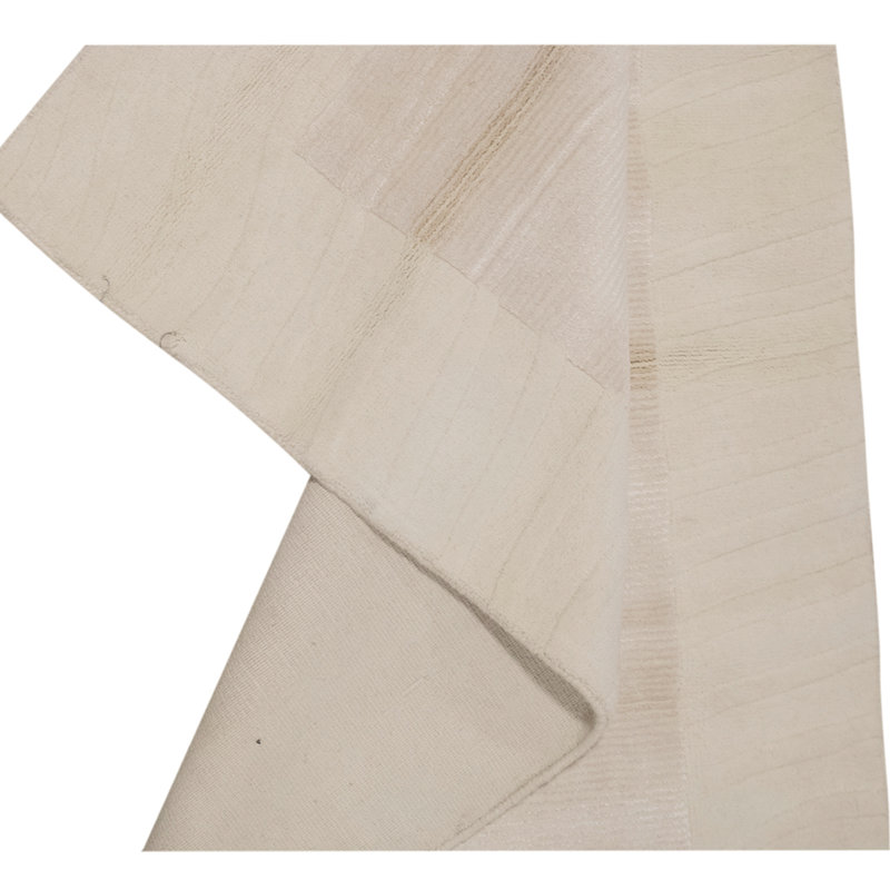 Tapis beige / gris noué à la main de haute qualité