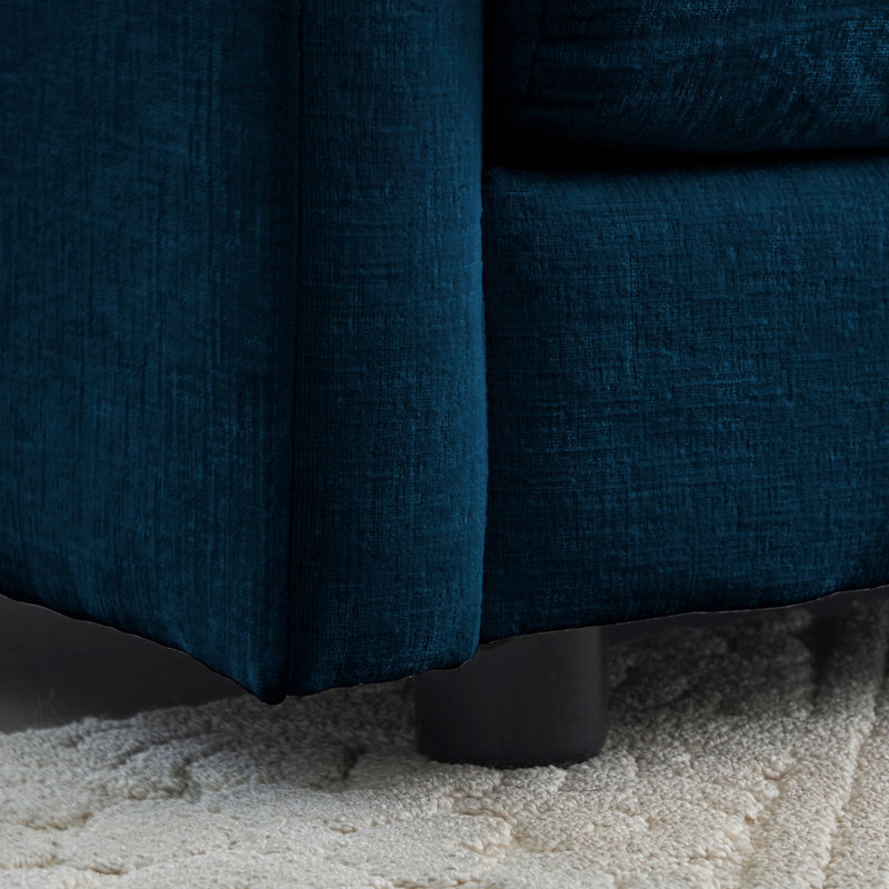 Canapé modulaire en chenille bleu: qualité, ambiance relaxante - canapé 4 places avec structure