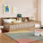 Wood Floor Bed With Storage Cabinets And USB Ports-1571242387