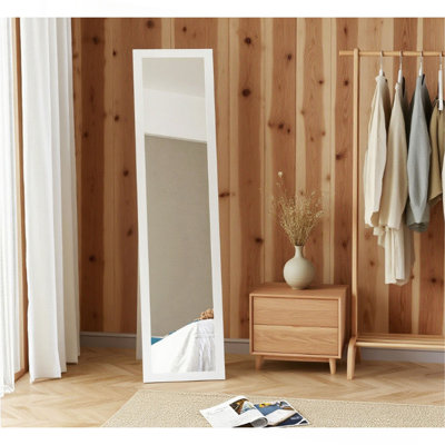 Miroir pleine grandeur en verre, miroir autoportant ou mural