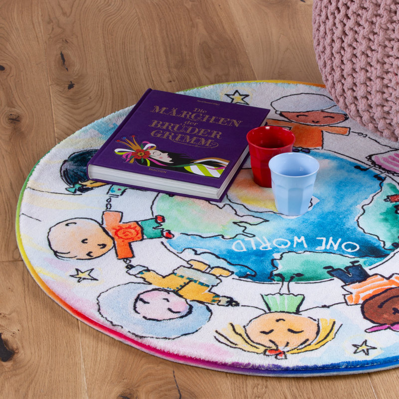 Round Juno Hand Tufted Area Rug, Round 120cm