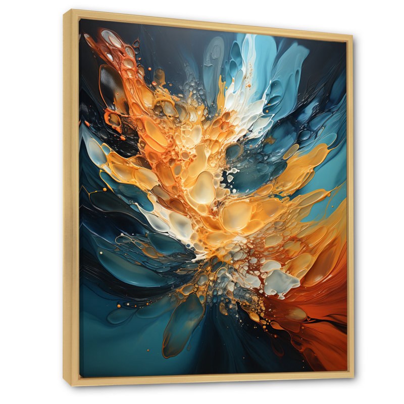 «Tomyra Astrology Nebula Dance Fluid II», reproduction sur toile, H 20 po x l 12 po, Cadre naturel flottant