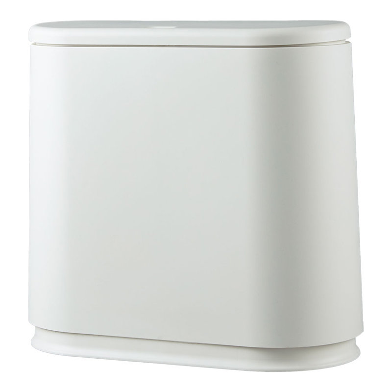 Plastic Touch Top Waste Bin - 10L, White