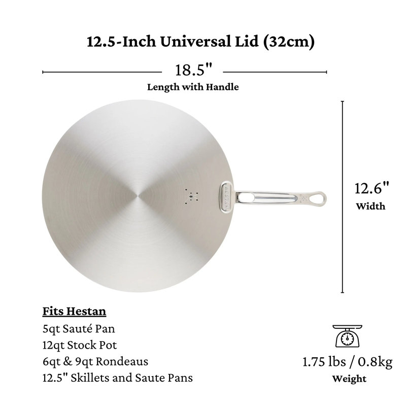 Provisions Stainless Steel Universal Lid 12.5"