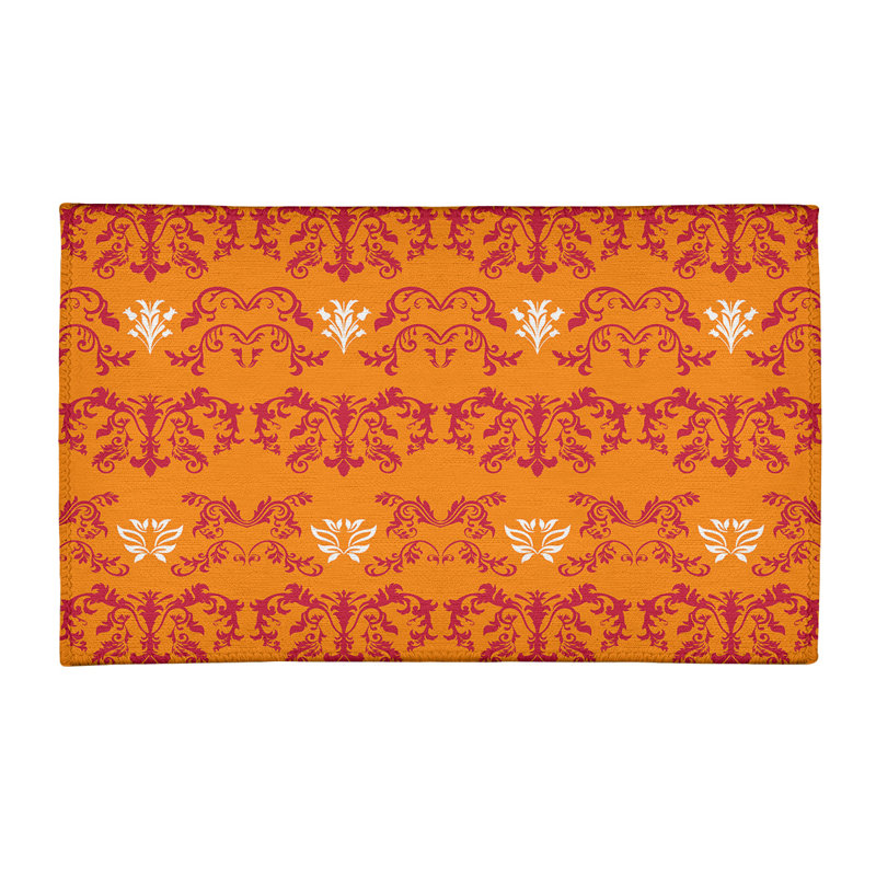 Damask Indoor Rug, Rectangle 2' x 3'