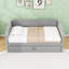 Lit de jour simple en velours avec lit gigogne relevable-1866381803