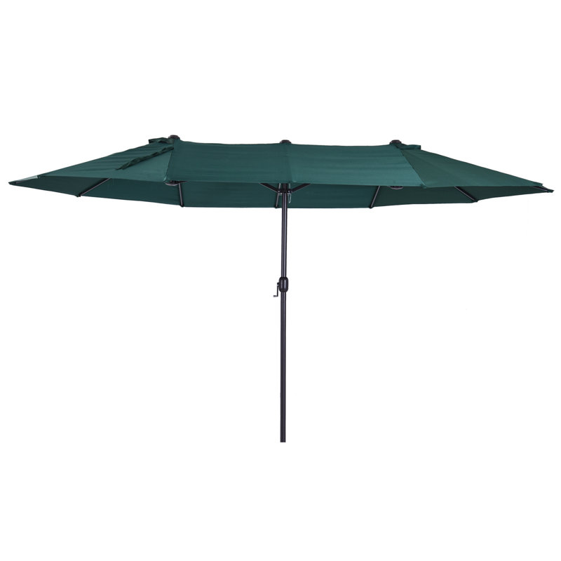 Brenndan 455cm X 265cm Rectangular Market Parasol, Green
