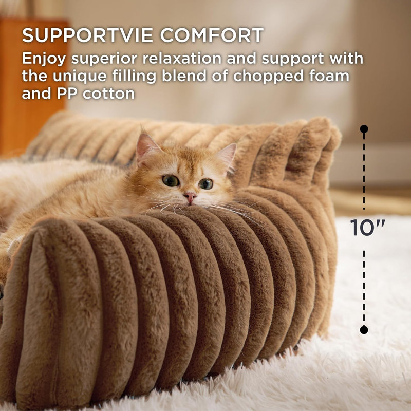 Canapé pour chat gris moyen, Gris, H 17,7 po x l 11,8 po x P 3,94 po