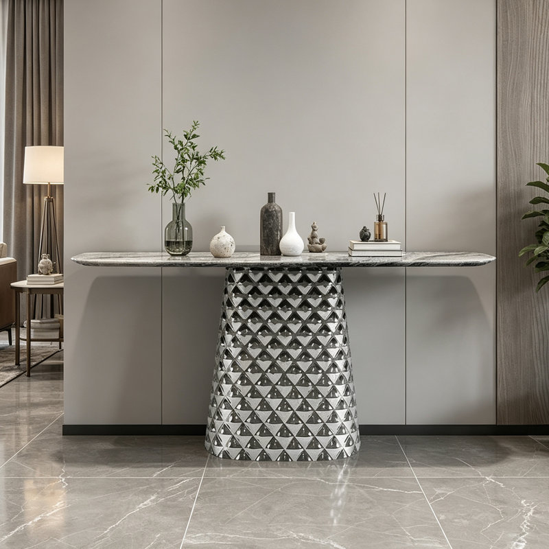 Console Italian Light Luxury, H 33,5 po x l 47,2 po x P 15 po