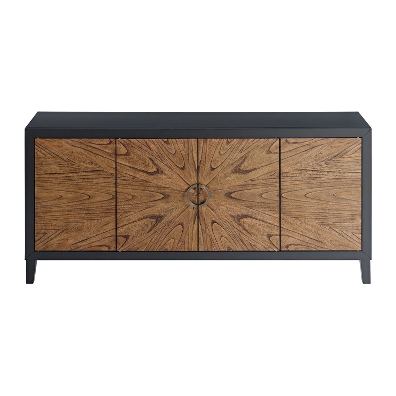 Buffet en bois Bodha, Noir / brun