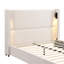Base de lit rembourrée avec tête de lit à oreilles haute, lampe de lecture et port USB-1730507908