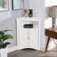 Armoire de buffet, armoire de coin, armoire de coin de plancher de salle de bain avec portes et tablettes, cuisine, salon, armoire de rangement autoportante pour salle de bain-645059894