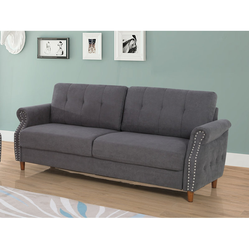 Canapé Soulier, Polyester gris