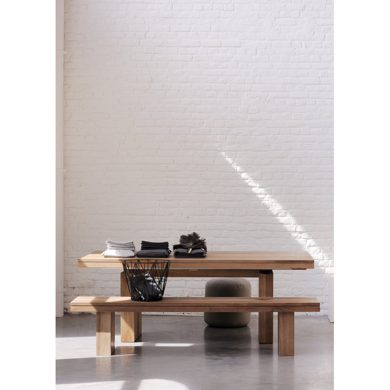 Solid Wood Extendable Double Pedestal Dining Table