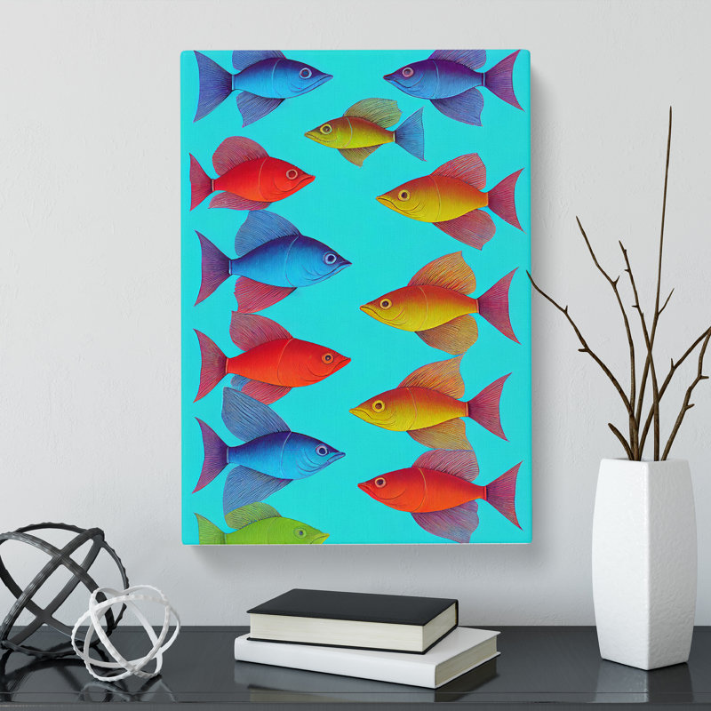 School Of Fish Vol.3 - Wrapped Canvas, 50cm H x 35cm W x 3cm D