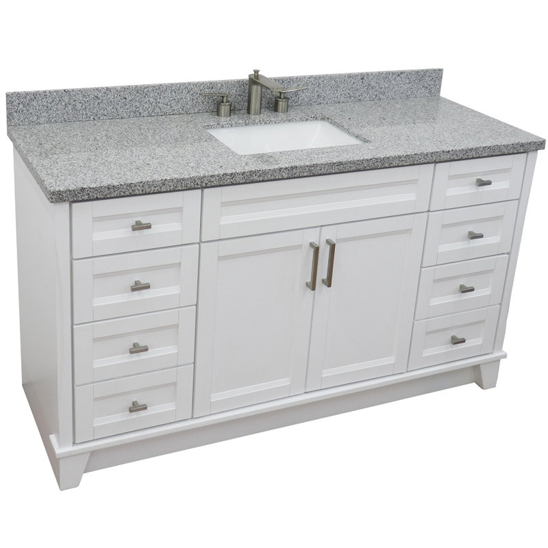 Ensemble de meuble-lavabo simple 61 po Denzell, gris