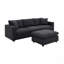100.4*64.6" Modern Sectional Sofa,L-Shaped Couch Set With 2 Free Pillows,4-Seat Polyester Couch Set With Convertible Ottoman