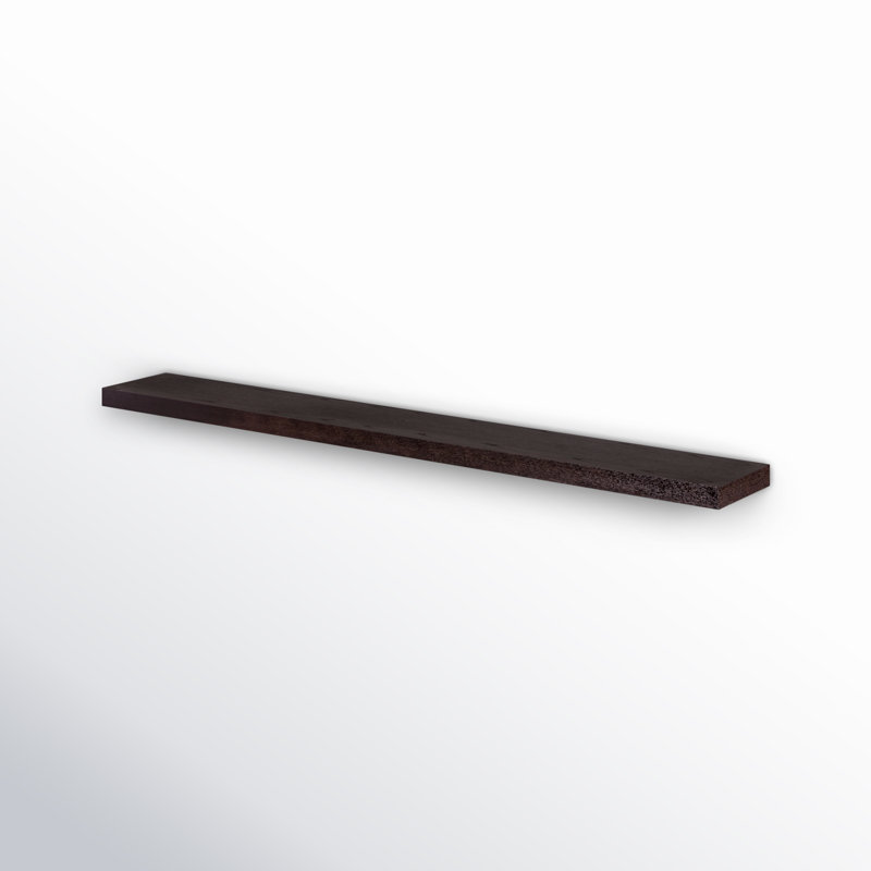 Sherice Manufactured Wood Floating Shelf, 1.97" H x 74.81" W x 10.24" D, Wenge