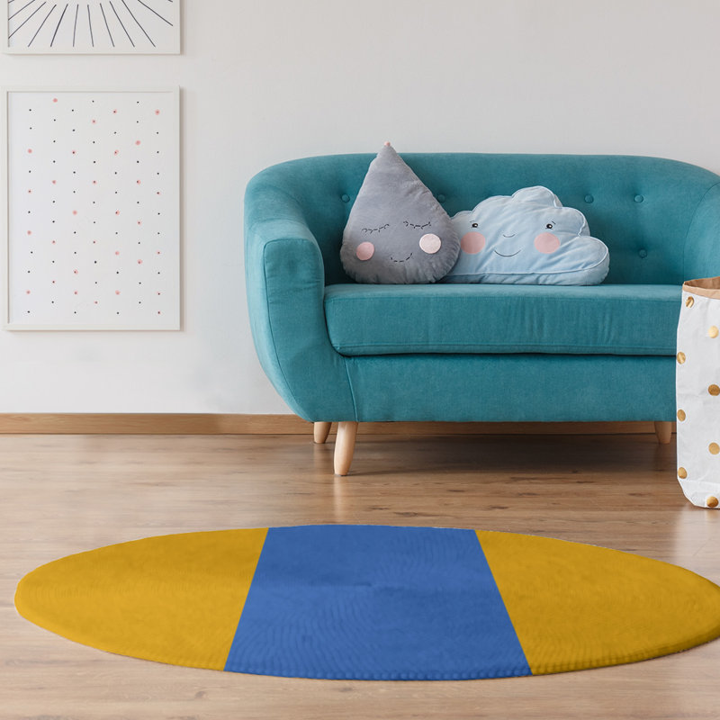 Chenille Indoor Rug, Round 5'