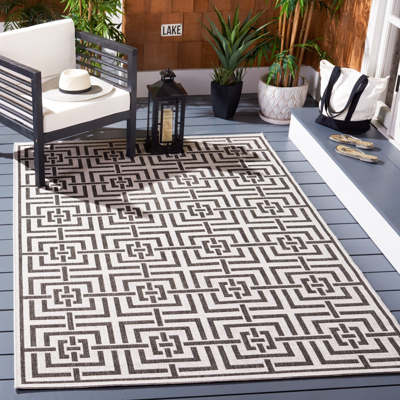 Gowanus 100 Performance Geometric Indoor/Outdoor Area Rug, Rectangle 4' x 6'