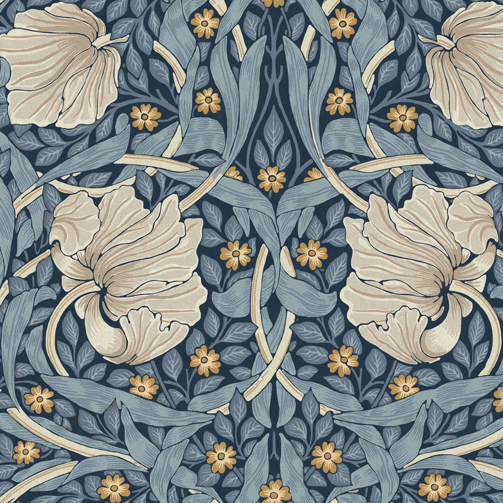 Nilda Floral Wallpaper, Pimpernel Blue