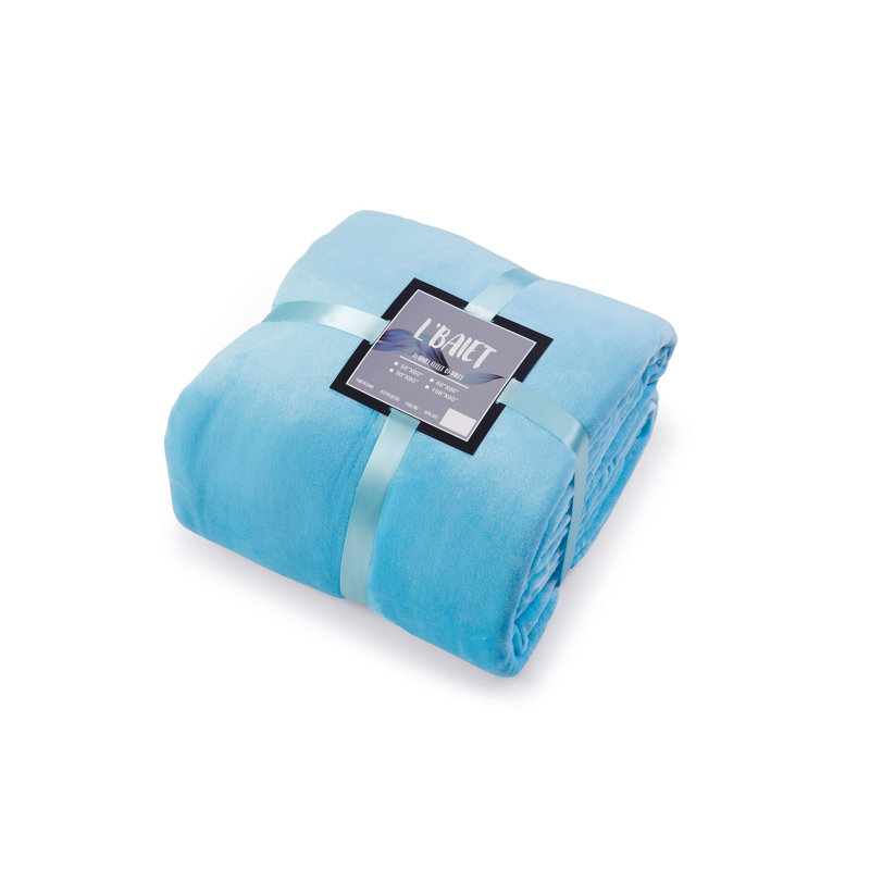 Couverture en sherpa, Simple, Bleu