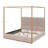 Modern Luxury Metal Canopy Bed With Tall Upholstered Headboard And Four Poster-311734353-320122019