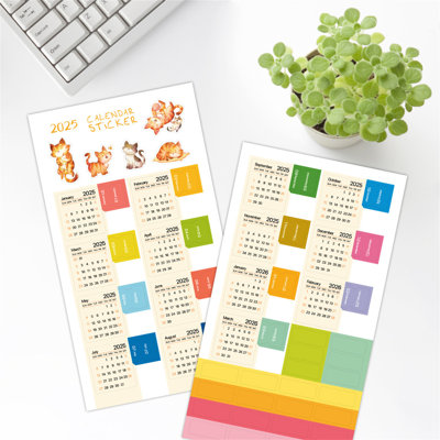 2025 Calendar Stickers Diary Notebook Classification Label Stickers Month Stickers