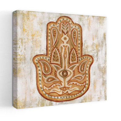 Art contemporain Hamsa avec amulette Chamsa