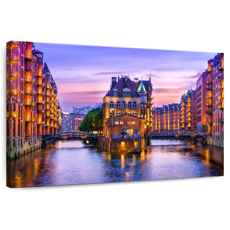 Ville de Speich à Hambourg, H 30 po x l 45 po