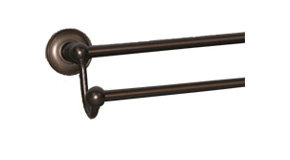 Edwardian Bath Double 32 1/2" Wall Mounted  Towel Bar, Oiled Rubbed Bronze