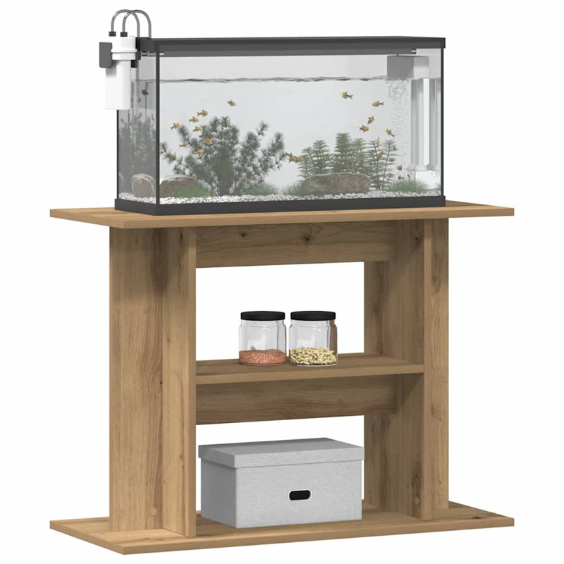 Cheryl Aquarium Stand, Oak Handcrafted, 60cm H x 80cm W x 35cm D