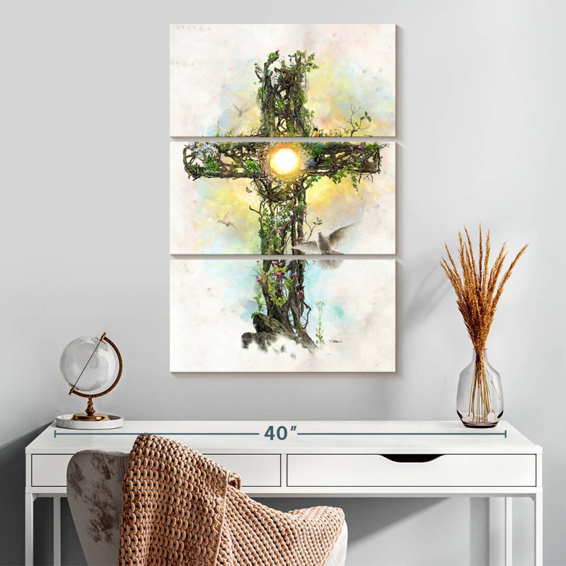 Adella, la croix du Christ, H 32 po x l 20 po