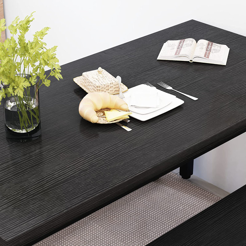 Theoline 2 - Person Four Leg Dining Set, Black