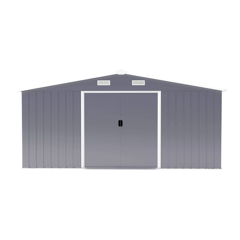 10*12Ft 0.25Mm Color Steel Plate, Surface Protective Film, Two Daylight Windows, A Practical And Thoughtful Gift,Two Colors Can Be Freely Selected Storage Sheds