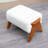 Solid Wood Chenille Upholstered Ottoman-1789589835