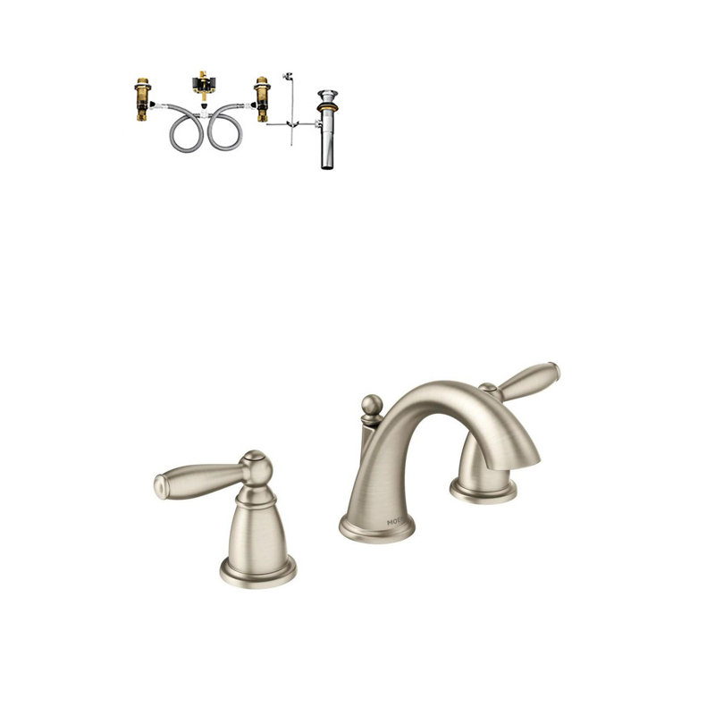 Brantford High Arc Widespread Bathroom Faucet, Brushed Nickel