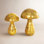 2-Piece Glass Mushroom Sculpture
