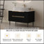 Meuble-lavabo de 36 pouces avec lavabo intégré en céramique et tiroirs à fermeture en douceur, autoportant ou mural pour un style polyvalent-105742784