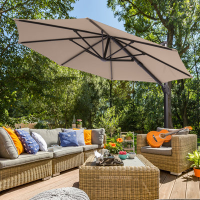 Deairah 132'' Cantilever Umbrella with Base