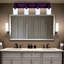Luminaire de meuble-lavabo mural moderne Thoma, bronze huilé 4 lumières