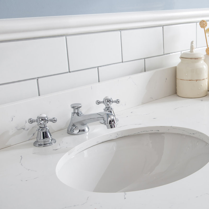 Palace 72'' W Double Vanity, Pure White, Polished Chrome