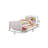 Stylish Twin Bed With Trundle, White-1746365532