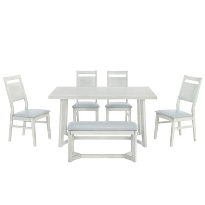 Hennecy Rectangular 35.4'' L x 59'' W Dining Set -  Red Barrel StudioÂ®, C36AE1624E1844059AC6F6A337F9471D