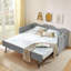 Lit de jour simple avec lit gigogne Gingham-132867617