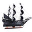 Présentoir de bateau pirate noir avec plateau de table